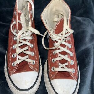 Converse Red High-Top Athletic Shoes
